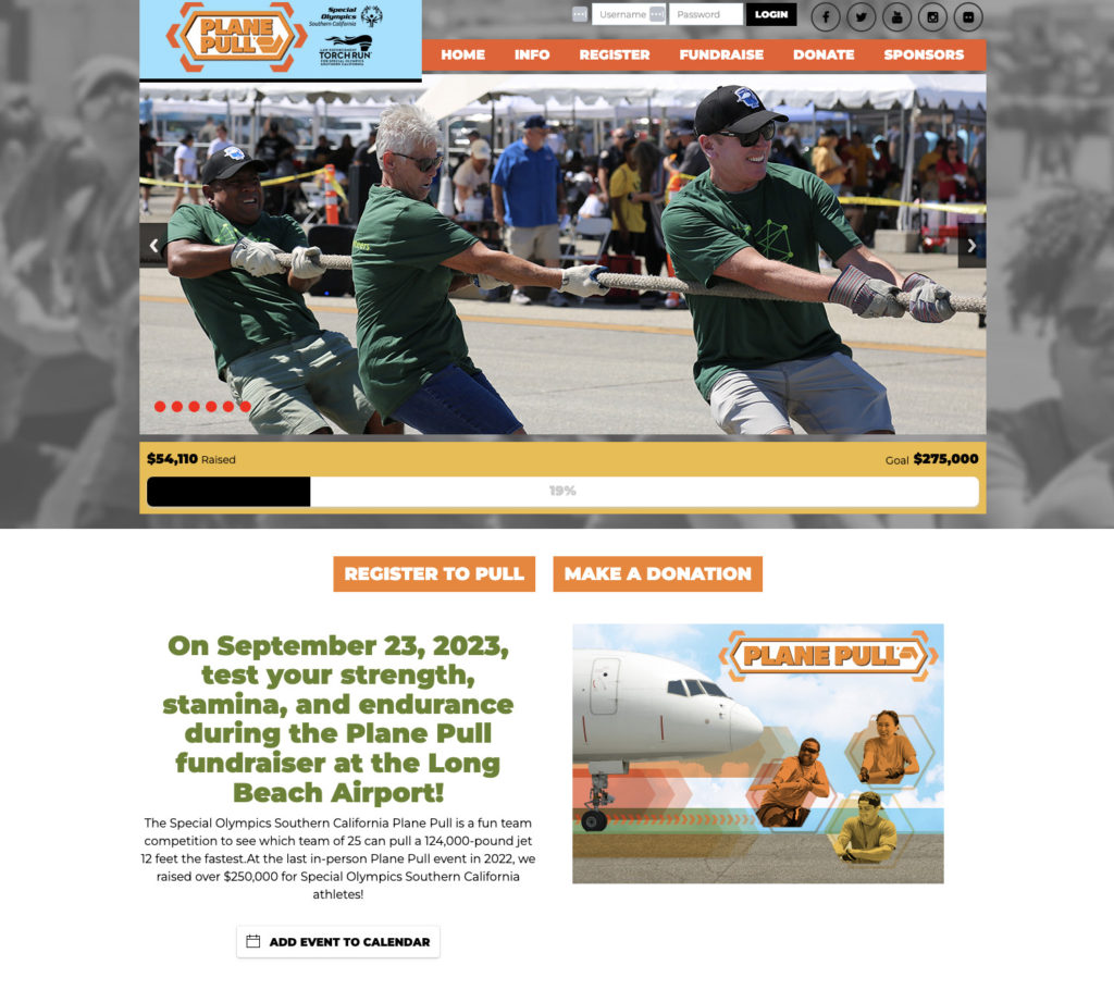 Website - SOSC Plane Pull Fundraiser